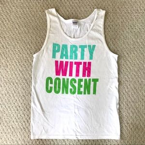 Party With Consent white sleeveless tank S